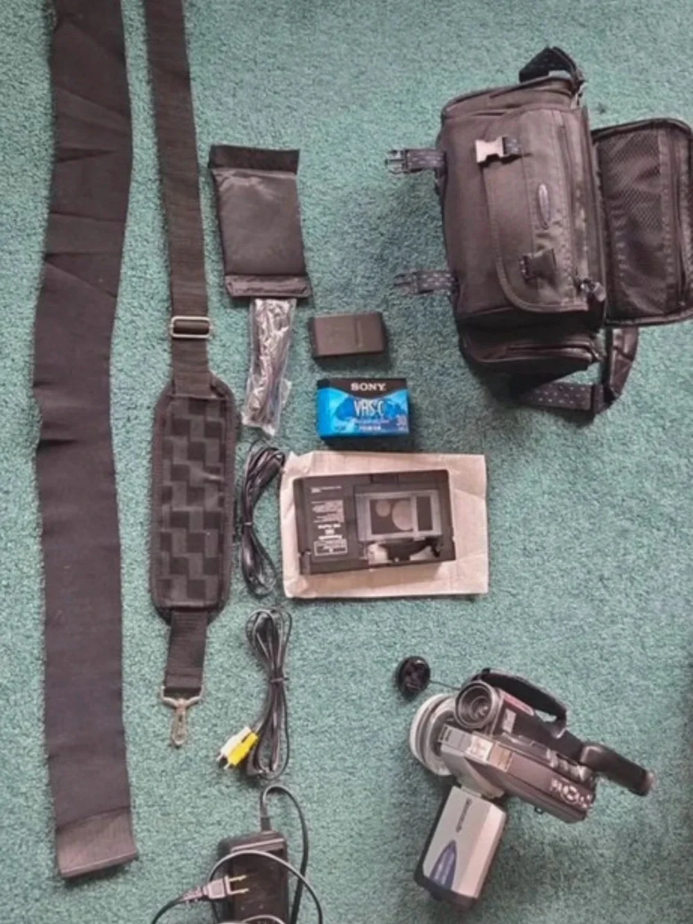 Panasonic Silver and Black Digital Camcorder with Accessories